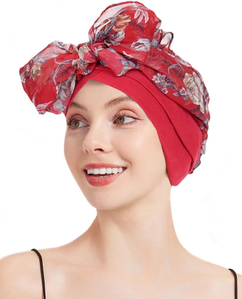 FADACHY Chemo Headwear for Women Full Coverage Head Scarf Hair Wrap Head Covering for Cancer Chemotherapy Patients, Hair Loss - Image 1
